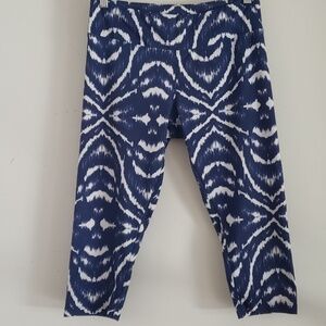 Balance Collection Midrise Capri Leggings Totem Ikat Women Size M